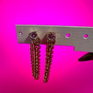 Elegant Gold Chain Drop Earrings